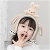 Ear Muffs Parentchild Śliczne kreskówki Dzieci Earmuffs Douyin ruchome uszy ciepłe grube studenci zima 221107 DROP PRODICJA Moda Acc dhhyj