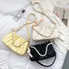 Evening Bags High Quality Women Small Pu Leather Pearl Handbags Designer Ladies Purse Crossbody For Fashion Female Messenger