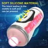 Sex Toys Massager Electric Double Hole Masturbators For Men 10 Läges Masturbating Sound Heat Voice Function Vibrator Aircraft Cup