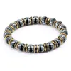 Strand Haute Qualité Pierre Naturelle Hématite Perles Bracelets Bracelets Strass Corde Pour Hommes Femmes Énergie Santé Bracelet Bijoux Cadeau