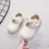 Flache Schuhe Kleinkind Mädchen Weiche Pu-leder Baby Erste Wanderer Mit Bownot Süße Kinder Littie Mädchen Prinzessin Herbst SSP012