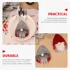 Ensembles de vaisselle Support de Noël Argenterie Couverts Partytableware Couverts Ustensile Décoration Cuillère Fourchette Pochette Gnomeholders Vacances