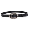 Belts 2023 Female Fashion Black Square Buckle Waist Belt Metal Casual PU Leather Clothes Accessories For Women