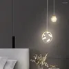 Pendelleuchten, kreative Nachttischlampe, moderner minimalistischer nordischer Raum, Schlafzimmer, Lese-LED-Licht, luxuriöser kleiner Kronleuchter