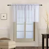 Curtain Half Curtains For Kitchen Pure Color Sheer Short Roman Cabinet Window Blind Valance Tie Customize