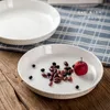 Plates Jingdezhen Ceramics White Embossed Creative 8 Inches Deep Plate Of Rice Soup Dish Fruit Tray Household