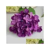 Decorative Flowers Wreaths Artificial Hydrangea Bouquet Flower Silk With Stem For Home Wedding Decoration Gift B88 Drop Delivery G Dhldz