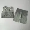 Set attivi Tute sportive da donna Set Yoga Palestra Fitness Pantaloncini per esercizi Abbigliamento sportivo Reggiseno tozzo Abbigliamento Abbigliamento sportivo