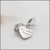 Silver Family 925 Sterling Sier Beads Charms Original för armbandsmycken Making 1228 T2 Drop Delivery Otkcj