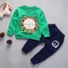 Ensembles de vêtements Vêtements pour enfants 2pcs ensembles chemise pantalon mode lion bébé garçon enfant automne printemps costume automne coton sport survêtement en plein air 230110