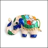 Pinnen broches olifant vorm broche colorf email hars pinnen voor vrouwen kinderen sjaal kleding hoed accessoires drop levering sieraden otomie