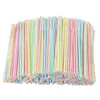 Drinking Straws 200/500/1000/2000Pcs Disposable Plastic For Kitchenware Bar Party Event Alike Supplies Striped Cocktail