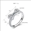 Bandringe S925 Sterling Silber Ring Damen Mode verstellbar Schmetterling Großhandel Drop Lieferung Schmuck Otpuk