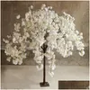 Couronnes de fleurs décoratives 1,2 m de hauteur artificielle cerisier simulation faux pêche souhaitant arbres ornements d'art et centre de mariage Dh9Ya