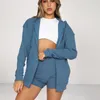 Survêtements pour femmes Sweats à capuche Sweat-shirt zippé et pantalons Shorts Stitch Sweat à capuche Y2K Zip Up Sweat à capuche Deux pièces Ensemble Femmes Tenue de sport Vêtements