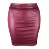 Tweede stukjurk Spring herfst sexy rokken vrouwen mode pakket heup mid taille club bodycon rok dames solide kleur plus size mini