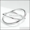 Кластерные кольца Wostu 100 Real 925 Stelring Sier Double Layer Creses Finger Classic для женщин -ювелирных изделий CQR543 1779 Q2 Drop Delivery Otavt