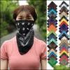 Masques de fête Mtifunction Paisley Bandana Foulard Fleur De Cajou Écharpe Hip Hop Coton Bandeau Casquettes De Cyclisme Mouchoir Pour Femmes Me Dhzyq