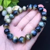 Strand 10-14mmNatural Fantasy Tiger Eye Stone Bead Bracelet Healing Energy Jewelry Lucky Elastic For Men And Women