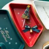 Kommen kerstboom scherpe keramische 3 stuks set ins -noordelijke creatieve stijl koekjes container grote capaciteit