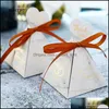 Gift Wrap Marble Style Box Wedding Favors And Gifts Triangar Pyramid Candy For Guests Decoration Drop Delivery Home Garden Festive P Otdzm