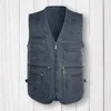 Giacche da caccia Gilet da uomo fantastico Gilet morbido slim fit senza maniche Multi tasche Gilet da esterno Cappotto estivo Scollo a V