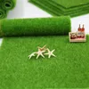 Flores decorativas 4pcs tape de grama verde artificial prada Moss