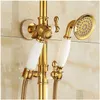 Set di doccia per bagno tuqiu bagno e rubinetto in oro in ottone set da parete montato a parete drop drop dropelese home giardino faucet doccia a dha1v