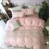 rosa grön sängkläder