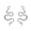 Boucles d'Oreilles Tige Alliage Dragon Chinois