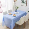portable Disposable Table Covers PE Plastic dining tabless tablecover Plastic Tablecloth Christmas festival party Wedding Birthday Cloth for Rectangle Desk EE Be