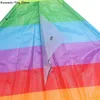 1PC Neue Lange Schwanz Regenbogen Outdoor s Fliegende Spielzeug Für Kinder Kinder Die Ist Kommen Mit 30M Kite string 0110