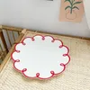 Plates 9 Inch French Hollow Kawaii Plate Kitchen Ceramics Dishes Girl Dessert Tableware Fruit Pizza Dinner