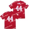 American College Football Wear Movie Football jersey 44 Forrest Gump Tom Hanks Vintage Red Stitched Film Top Quality Size S-3XL