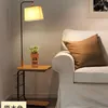 Floor Lamps USB Wireless Charging Wood Bracket Design Living Room Led With Shelf Bedroom Bedside Lamp Study Standing Lights