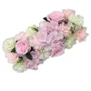 Decoratieve bloemen kransen 50 cm kunstmatige bloem wandpaneel voor thuisfeest bruiloft boog achtergrond decor roze hydrangea desktop center deco