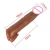 Sex toys Massager Shop Male Delay Ejaculation 18cm Penis Sleeve Extender Realistic Soft Tpe Couple Toys for Men Cock Enlarger