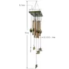 Decorative Figurines Wood Bronze Color Tubes Antirust Wind Chime Bell Copper Porch Balcony Home Decor Gift Hanging Ornament