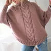 Women's Sweater Long Sleeve Solid Color Top Elastic Knitted Lady Batwing Warm Jumper Autumn Winter 230109