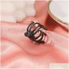 Bandringen Gothic Simation Animal Spider Ring For Women Men Cool Punk Style verstelbare Open Halloween Cospaly Accessoires Drop Deliv Dhnwz