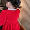 Crianças bebê meninas vestido de lã criança comprimento infantil manga arco saia princesa inverno roupas infantis vestidos casuais
