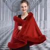 Foulards 1001 Mode européenne et américaine Faux Rex Fourrure Épaissi Châle Femmes Cape d'hiver