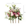 Decorative Flowers Wreaths 40Cm Silk Peonies Rose Hydrangea Artificial Flower Ball Arrangement Decor For Wedding Backdrop Table T Dh3Su