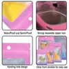 Sac de rangement auto-scellable refermable Feuille d'aluminium Mylar Smell Bag Pochette d'emballage en plastique à fenêtre transparente plate pour Party Favor Bonbons Bijoux Lip Gloss Gradient LX5388