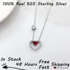 سلاسل Cadena Plata 925 Zilveren Ketting S925 Silver Heart Pendant Necklace Manufact