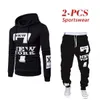 Män Set Vår Vinter Sweats Set Herr Träningsoveraller Casual Fleece Sportkläder Kostymer Huvtröjor Streetwear Herrkläder