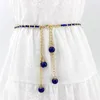 Belts Female Fashion Waistband Decoration Belt Imitation Pearl Metal Hook Waist Chain For Women Dress Skirt Accessories