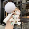 Keychains & Lanyards Designer keychain bear leather fur ball pendant key chain car metal fashion personality creative cute 6 kinds of styles is very nice DHG5 IV90