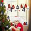 Juldekorationer 24 bitar av 2023 Advent Calendar Bag Days Countdown DrawString Återanvändbar gåva