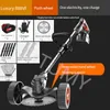 Recortadora de césped eléctrica Potente cortadora de césped inalámbrica Longitud de rueda doble Herramienta de corte de poda de jardín ajustable con 1 batería